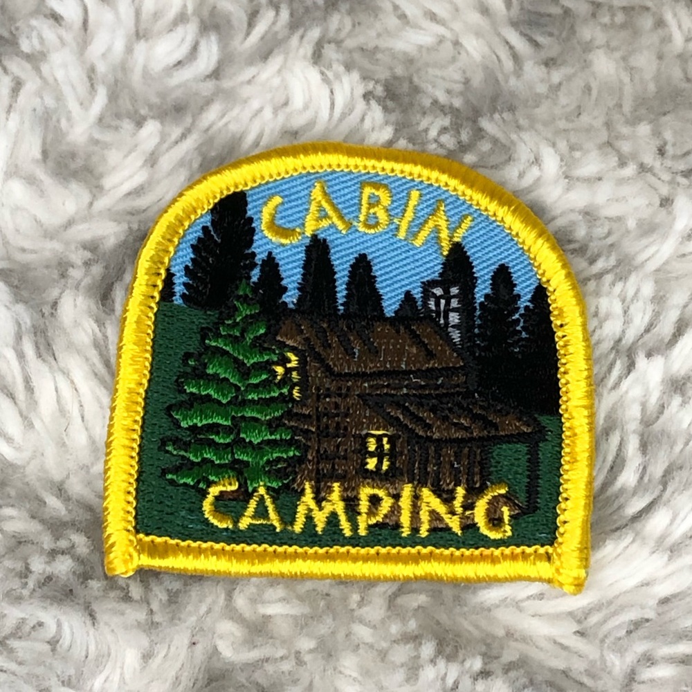 Cabin Camping Camp Out Campout Fun Patch Boy Girl Scout Badge Sew On Embroidered